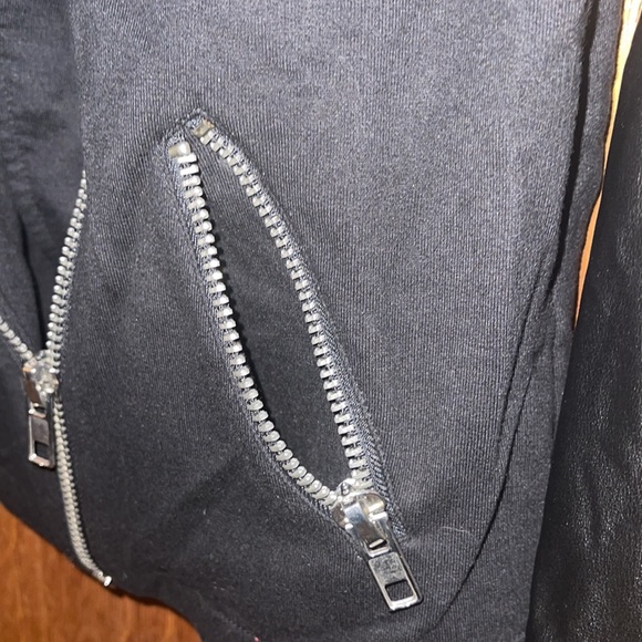 🛍5 for $20 🛍️ Biker style jacket, black with silver hardware. - Picture 4 of 6
